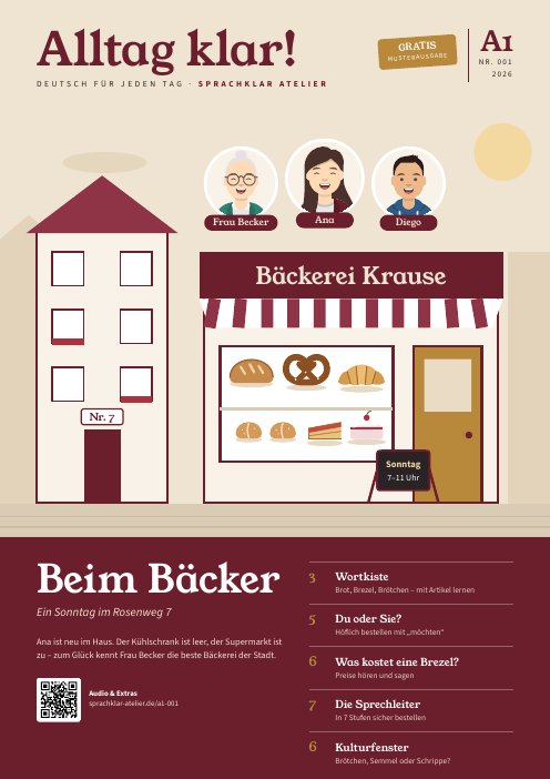 Cover: Alltag klar! A1 Nr. 001 – Beim Bäcker