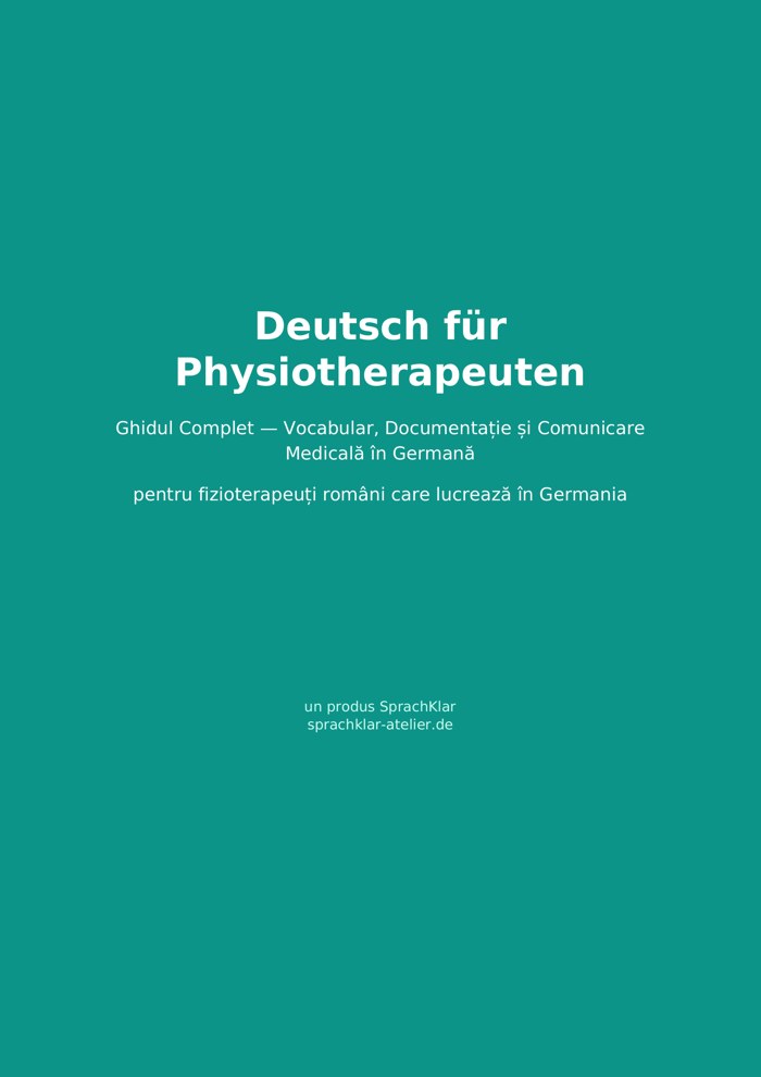 Coperta Ghidul Complet PDF — Deutsch für Physiotherapeuten